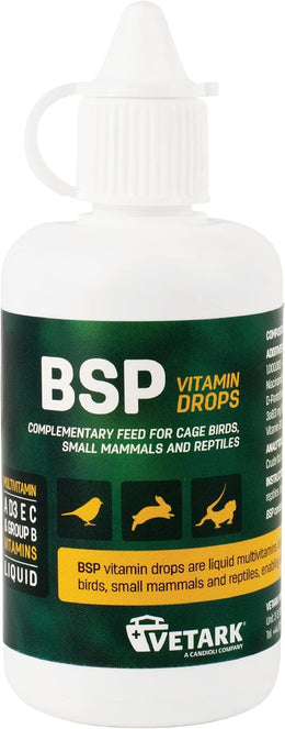 BSP Vitamin Drops |High Potency Liquid Vitamin Supplement for Birds, Reptiles, Wildlife & Rabbits | 50ml bottle