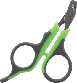 TRIXIE claw scissors for small animals - stainless steel - rubberised plastic handle - black/green - 8 cm - 6285