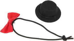 Reptile Hat and Bow Tie Set for Bearded Dragon,Hat with Red Bow Tie,Small,Valentine's Day Costume
