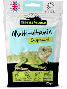Multi Vitamin with D3 100g | Tortoise, Bearded Dragon, Calcium, D3