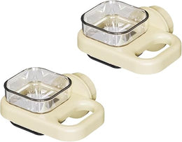 Bird Feeder, 2 PCS Plastics Bird Food Water Bowls Cups Cage Accessories for Conure, Parakeet, Budgie, Cockatiel (White)