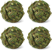 Bunny Grass Toy 4 Pcs Natural Timothy Grass Guinea Pig Toys Rabbit Chew Toys Hamster Ball timothy hay for Rabbits Hamster Guinea Pigs Gerbils