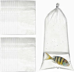20 Pcs 15X40CM Clear Plastic Fish Bag, Tropical Fish Transport Bags, Heavy-Duty High-Tensile Bags to Transport Fish for Ornamental Fish Packing, Tank Cleaning Fish Transfer