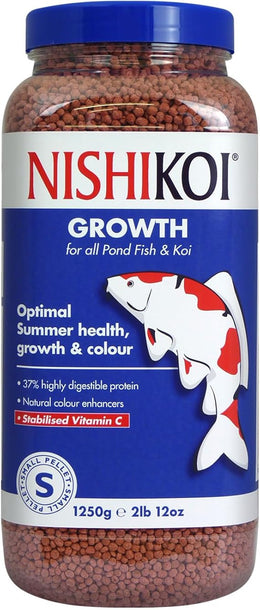 Nishikoi Growth Complete Food for Koi and Pond Fish - Small Pellets - 1250g