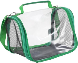 Portable Bird Cage Carrier for Small Reptiles and Conure with Lightweight Plastic Breathable Design, for Outdoor Adventures and Travel, Easy to Carry with Handle