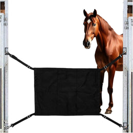 Stall Guards for Horse Barns - Door Guard for Horse Barns | Adjustable Straps Gate Frame for Farm Boarding Facilities Equestrian Centers Riding Stable Show Venues