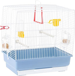 Ferplast Bird Cage Rekord 2 Cage for Birds, Canaries, Finches, Accessories included Rotating Feeder Perches, 39 x 25 x h 41 cm (15x9.8x6 inches)