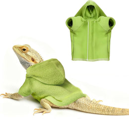 Lizard Clothes for Bearded Dragons Reptile Apparel Handmade Cotton Material Hoodies Gift for Lizards, Bearded Dragons, Crested Geckos, and Chameleons（mint green）