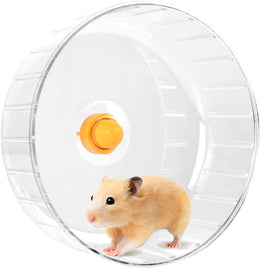 Silent Spinner Hamster Wheel, Quite Hamster Running Wheel Washable, 21cm/ 8.27Inch Hamsters Exercise Wheels Transparent, Plastic Small Animal Exercise Wheels for Gerbil Dwarf Rat Mice
