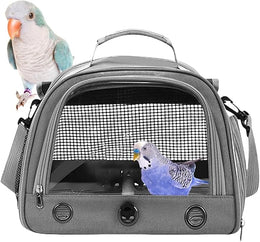 Bird Travel Carrier – Breathable Parrot Travel Bag, bird cage with Perch and Tray | Portable Pet Bird Cage for Budgies Parakeets Cockatiels, Lightweight Outdoor Carrier Vet Visits, Walks