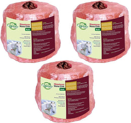 3x Himalayan Animal Horse Lick Natural Pink Salt, Natural shape salt with strong hanging Rope | Suitable for all Animals | 1-1.5 kg Salt l Product from Pakistan | Pack of 3 | (3 in one Box)