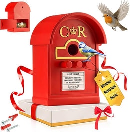 Wrenbury Postbox Bird House for Small Birds - Hanging Nesting Letter Box Bird Boxes for Gardens - Weather Resistant Resin - Wall Mounted