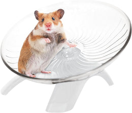 Hamster Wheel, Hermit Crab Climbing Toys Silent Exercise Running Wheel, Small Animal Exercise Wheels Hermit Crabs Wheel for Hamsters, Gerbils, Mice or Other Small Animals(White）