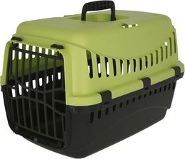 Kerbl Transport Box Expedion with Plastic Door, 45x 30 x 30 cm, Green/ Dark Grey
