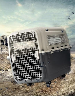 Mighty Pet Transporter Travel Carrier Box, Cat Dog Puppy Plastic Transport Cage, Size C