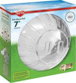 Kaytee , Run About Ball, Clear Coloured, Exercise Ball and Toys for Hamsters, Gerbils and Other Small Animals, 17.8 cm Diameter