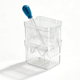 Aquarium Fish Breeding Box with Fish Tank Cleaning Waste Remover, Floating Fish Incubator Tank Divider, Fish Tank Baby Separator Tank for Baby Fish Shrimp for Aggressive Fish Guppy (8x7x11cm)