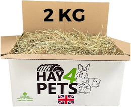 Timothy Hay- 2kg. Fresh, Green Stem Feeding Hay For Rabbit, Guinea Pig, Hamster & Small Animals. High Fibre, Natural Food For Pets. Dried Grass, Animal Feed