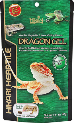 HIKARI Herptile Dragon Gel Reptile Food Complete Diet for Insect & Vegetable Eating Lizards, Live Feed Replacement for Bearded Dragons, Ocellated Lizards & Water Dragons