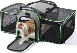 Gardner Pet Cat Carrier, Airline Approved Cat Carrier Soft, Pet Carrier for Cat & Small Dog, Breathable Mesh, Expandable, Portable Travel Carrier for Christmas, Extra Spacious Design, BPA-Free