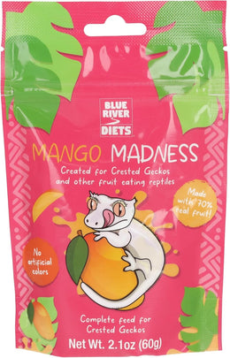 Blue River Diets Complete Crested Gecko Food | All Natural Gecko Food Made in the UK (60g, Mango Madness)
