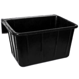 Rubber Hook Over Feeder Heavy Duty Mountable Livestock & Pet Feed Bucket Manger Feeder Trough - 15 Litre