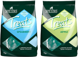 SPILLERS Horse Treats 2 Pack – Apple 1kg and Spearmint 1kg – Delicious Treat to Reward Horses and Ponies