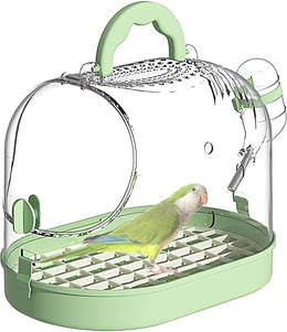 Parrot Take-Out Cage | Travel Carrier with Tray | Portable Parrots Carry Cage | Small Pet Accessories | Breathable Parrot Cage with Escape-Proof Buckle for Home, Travel, Camping