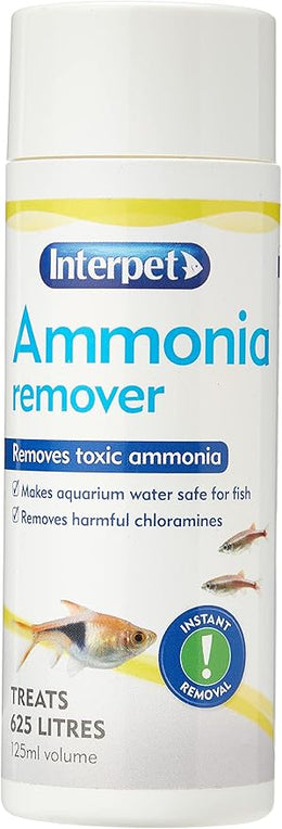 Interpet Aquarium Fish Tank Ammonia Remover, Removes Chloramine, 125 ml, Treats 625 Litre of Aquarium Water