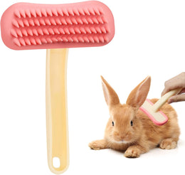 Rabbit Brush, Soft Silicone Small Animal Massage Comb, Practical Bunny Brush for Grooming, Bunny Grooming Kit Supplies Suitable for Cats Puppies & Other Pets
