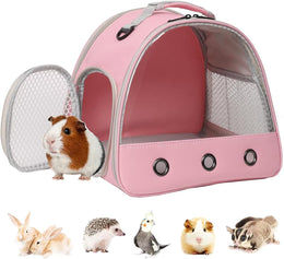 Guinea Pig Carrier, Small Animal Bird Rabbit Turtle Cage Bag, African Hedgehog Portable Travel Carrier Outdoor Hangbag for Bird Rabbit Guinea Pig Squirrel