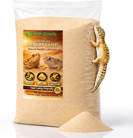 Desert Sand 5kg – Natural Reptile Substrate for Bearded Dragons, Geckos & Lizards – Dust Reduced, Heat Lamp Safe, Encourages Natural Digging & Burrowing – Terrarium Vivarium Sand