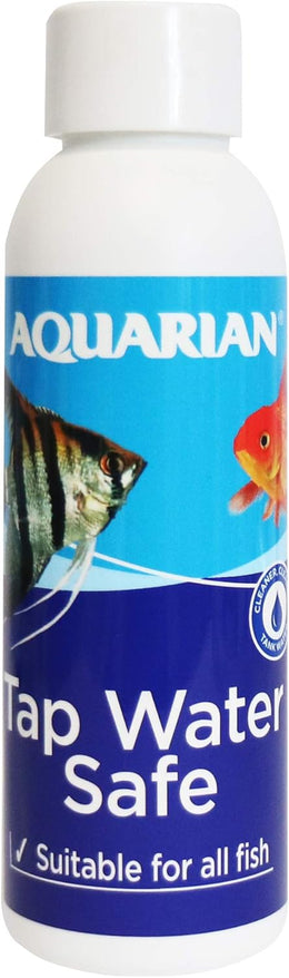 AQUARIAN TAP WATER SAFE, Aquarium Water Conditioner, 118 ml Bottle,White