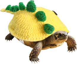 Turtle Sweater - Adjustable Strap Dinosaur Knit, Outfit Cute Reptile Apparel, Soft Yarn Pet Dress | Shell Style Clothing Tiny Animal Wear Playful Visual Display For Party Photos