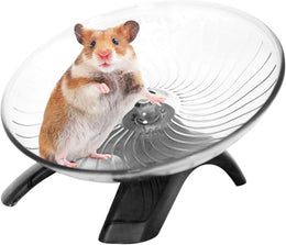 Hamster Wheel, Hermit Crab Climbing Toys Silent Exercise Running Wheel, Small Animal Exercise Wheels Hermit Crabs Wheel for Hamsters, Gerbils, Mice or Other Small Animals(Grey:18cm)