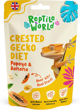 Crested Gecko Diet - Papaya & Banana 60g | Complete Food for Geckos, All Natural, 65% Real Fruit, Made in the UK