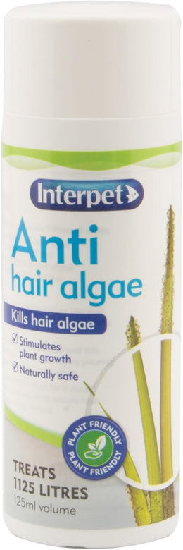 Interpet Anti Hair Algae Aquarium Fish Tank Water Treatments, Kills Green Black & Brown Hair Algae, 125 ml, Treats 1125 Litres