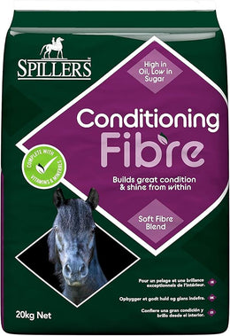 SPILLERS Conditioning Fibre Horse Feed 20kg - Alfalfa and Straw Food Blend With Molasses - Horse Feed Suitable for Horses and Ponies