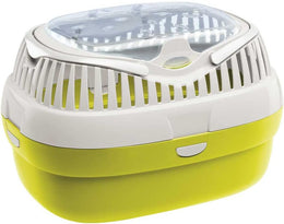 Ferplast Rabbit, guinea pig and rat carrier ALADINO LARGE, Large Pet Carrier for Hamster, Rodents, Rabbits, Transparent cover with Comfortable handle, Secure closing, 36 x 26 x h 23 cm, Green