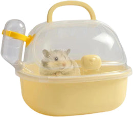 Hamster Carrier - Hamster Carry Case,Portable Hamster Outgoing Cage, Breathable Animal Carrier Cage With Water Bottle For Small Pets, Gerbils, Mice, Dwarf Hamster