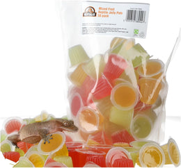 Jelly Pots Reptile | Bag of 50 | Crested Gecko Food | Fruit Eating | Insect Gut Loader | Lizards | Birds | Parrot