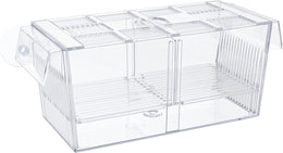 Uniclife Aquarium Fish Breeding Box Acrylic Hatchery Incubator Tank with Suction Cups Large Isolation Box for Baby Fish Shrimp Betta Guppy and Platy