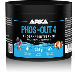 Phosphate Remover Aquarium – ARKA Phos-Out 4 Granules 500ml – removes phosphate, silicate & tannins – iron hydroxide media for freshwater & marine tanks – with filter bag – pH neutral & residue-free