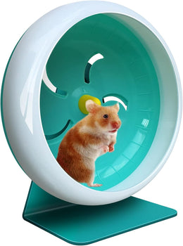 Silent Hamster Wheel,Super-Silent Hamster Exercise Wheel,Adjustable Stand Small Animal Exercise Wheels,Quiet Hamsters running Wheels for Hamsters,Mice,Small Pet 7in (Blue)