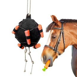 Ball Stall Toy For Horses 55x25cm Horse Treat Ball, Treat Dispenser And Hay Holder, Oxford Cloth Horse Carrot Feeding Balls Toy, Carrot Feeder For Horses, Goats, Sheep, And Cattle