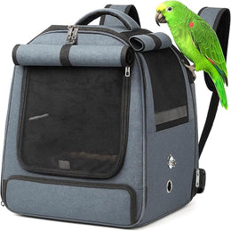 Bird Travel Backpack Carrier — Portable Parrot & Pet Bird Cage, Breathable Lightweight Small Animal Travel Bag with Mesh Windows, Ideal for Outdoor & Trips