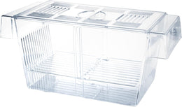 Aquarium Fish Breeding Box with Fish Tank Cleaning Waste Remover, Floating Fish Incubator Tank Divider, Fish Tank Baby Separator Tank for Baby Fish Shrimp for Aggressive Fish Guppy (8x7x11cm)