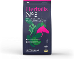 Hilton Herballs No. 3 Raspberry & Marshmallow. All-Natural Horse Treats. Tasty Reward for Horses and Ponies. No Additives or Fillers. Molasses-Free. 100% Natural Ingredients. 2kg Bag. Made in UK.