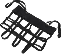 DOITOOL Adjustable Height Box Fan Hanging Bag with Slow Feeder Hay Bag Integration for Horse Stall and Barn Use, Sturdy Polyester Fan Holder for Efficient Cooling and Feeding