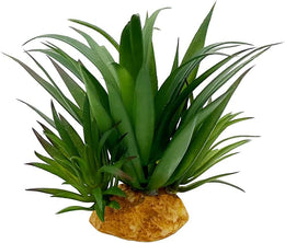 Smoothedo-Pets Reptile Artificial Plants Succulent Terrarium Decor Desert Rain Forests Plant Lizard Bearded Dragon Chameleon Gecko Snake Amphibian Habitat Hideout Tank Accessories (Agave-Set)